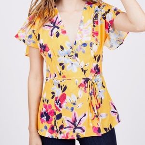 French Connection Low Cut Floral Blouse